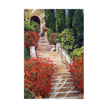 David Lloyd Glover 'Tuscany Garden Staircase' Canvas Art,16x24